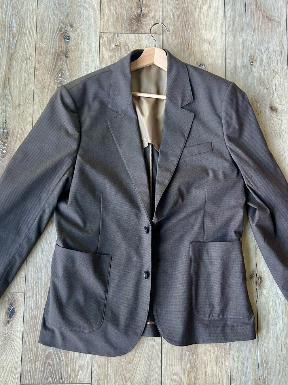 A&F Men's Classic Brown Sport Coat - Tailored Two-Button Jacket